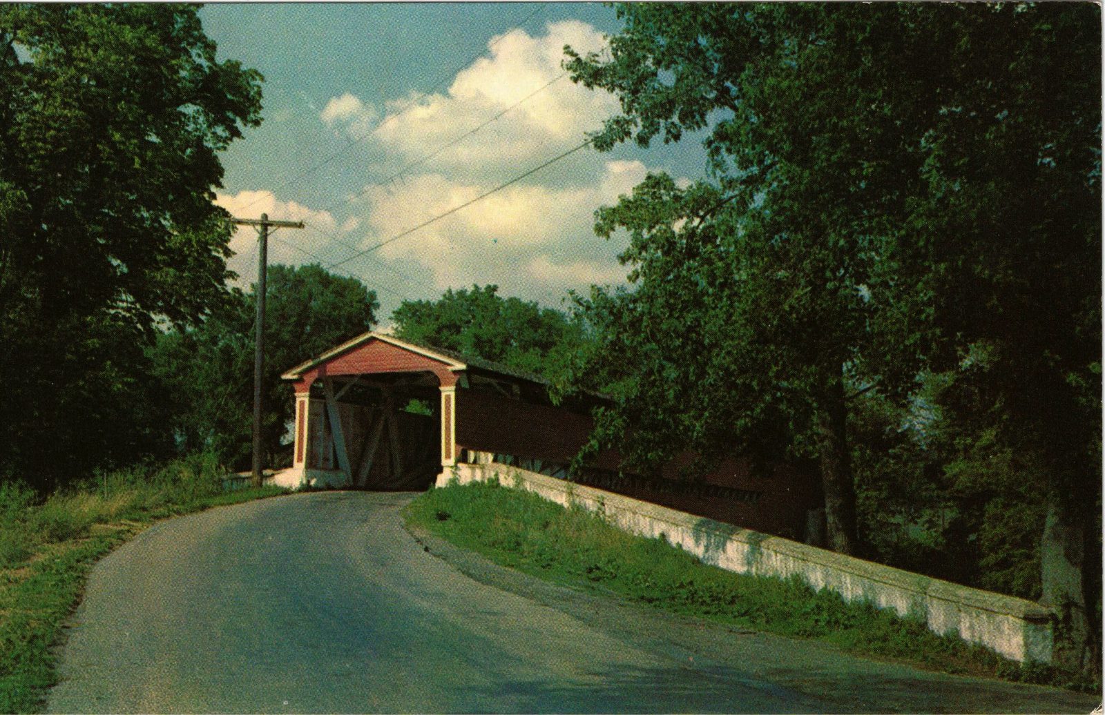 Chrome postcard of Smiths Bridge, c. 1950s